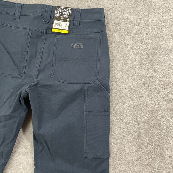 NEW Colorado Clothing Mens 32x32 Blue Canvas Pants Carpenter workwear - Picture 8 of 9